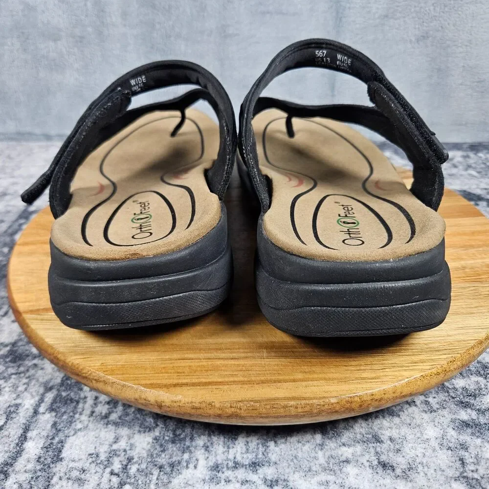 Orthofeet El Dorado Sandals Adjustable Hook Loop Flip Flop Men's Size 13 Wide
